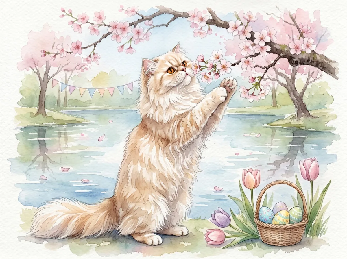 Persian watercolor calendar month 4